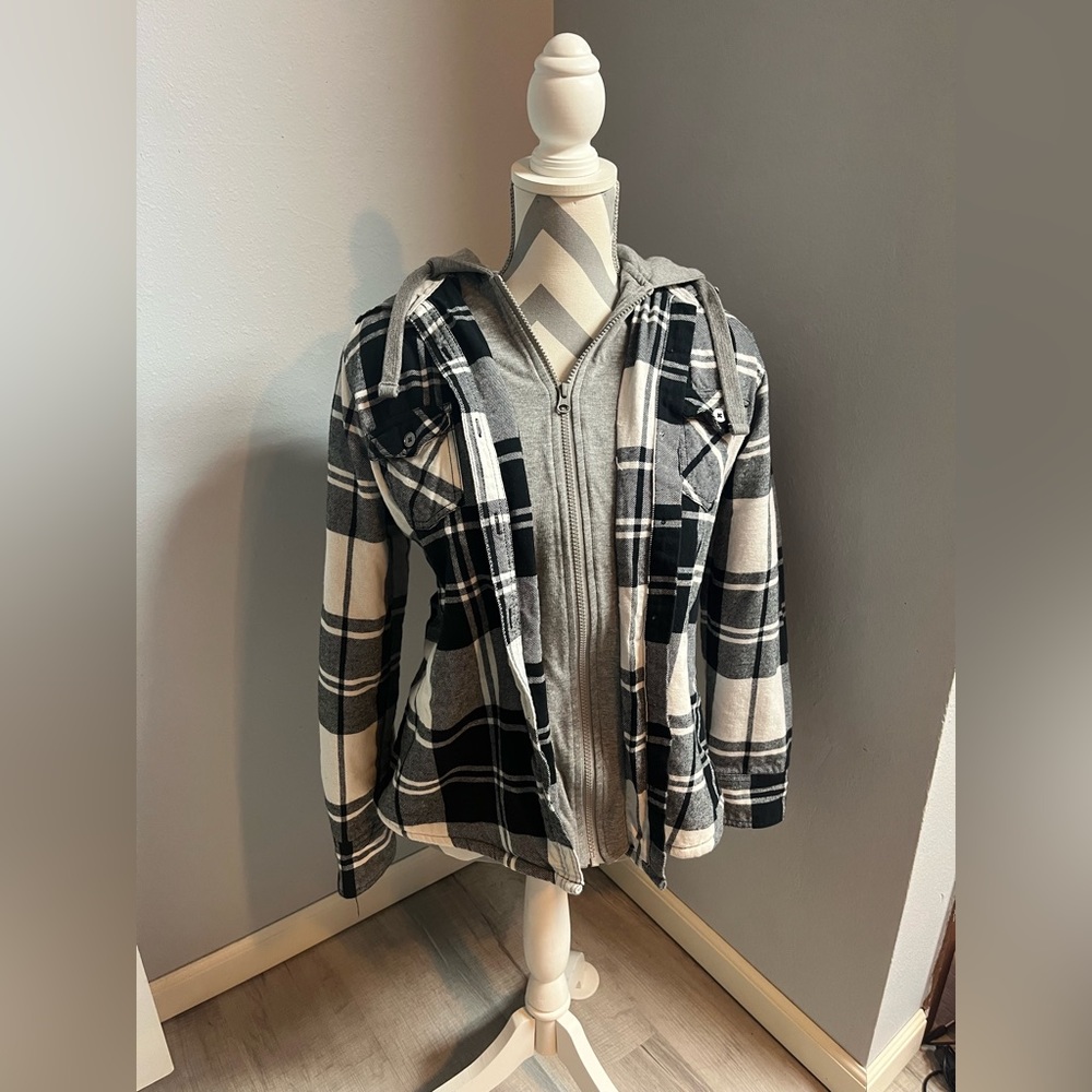 Hooded Flannel Jacket